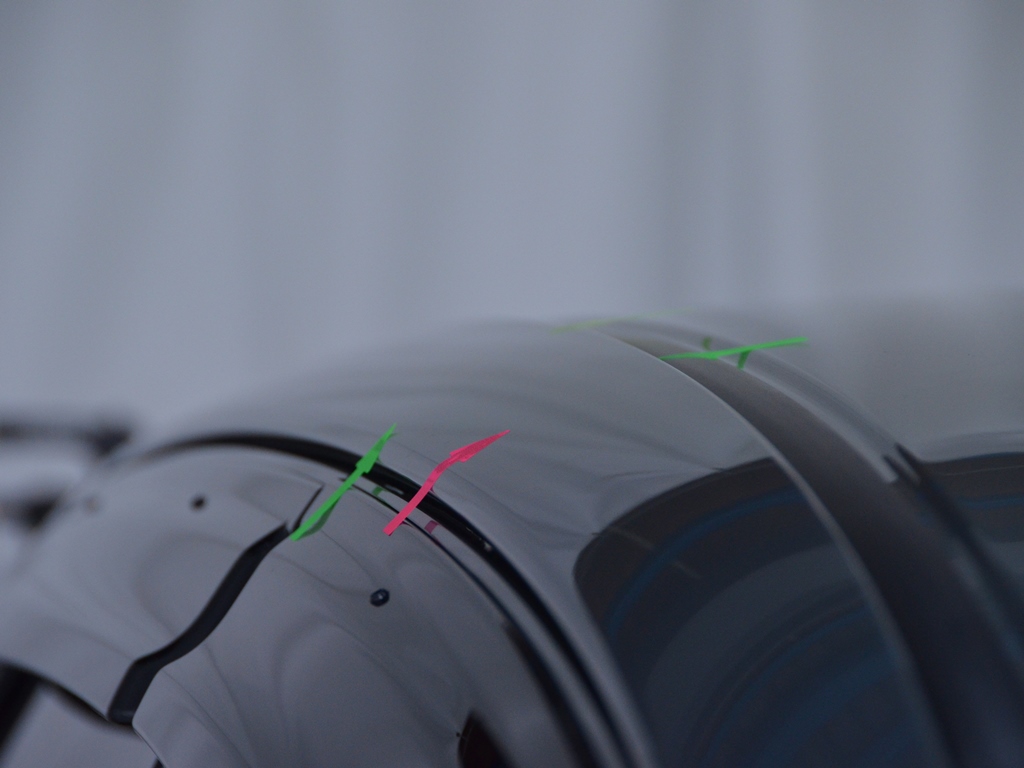 FIT3ハイブリッド・ピラーのデントリペア後