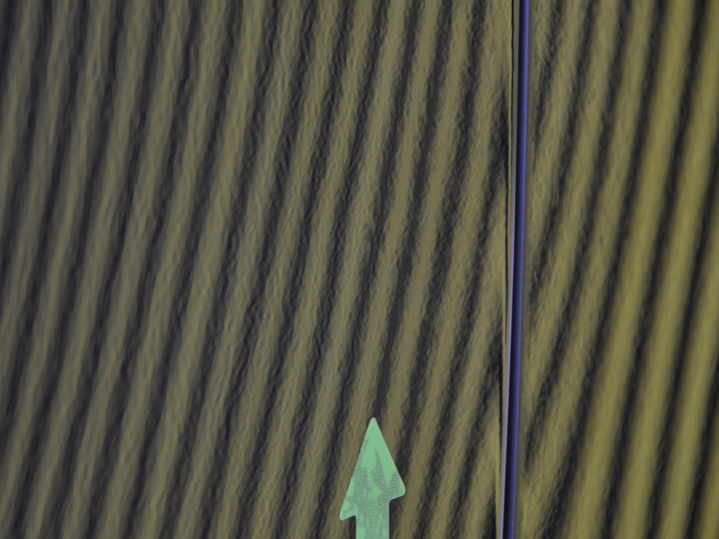 ワゴンRスティングレー ドアのデントリペア後ラインボードで確認