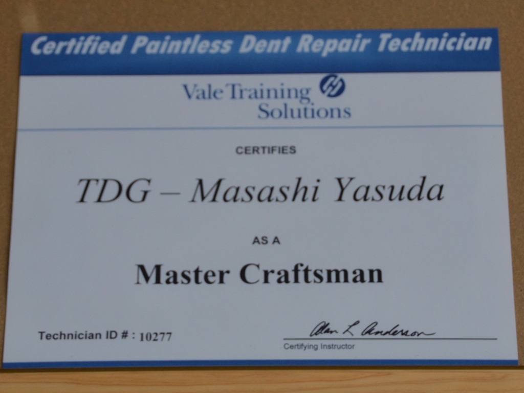 Vale社デントリペアライセンス