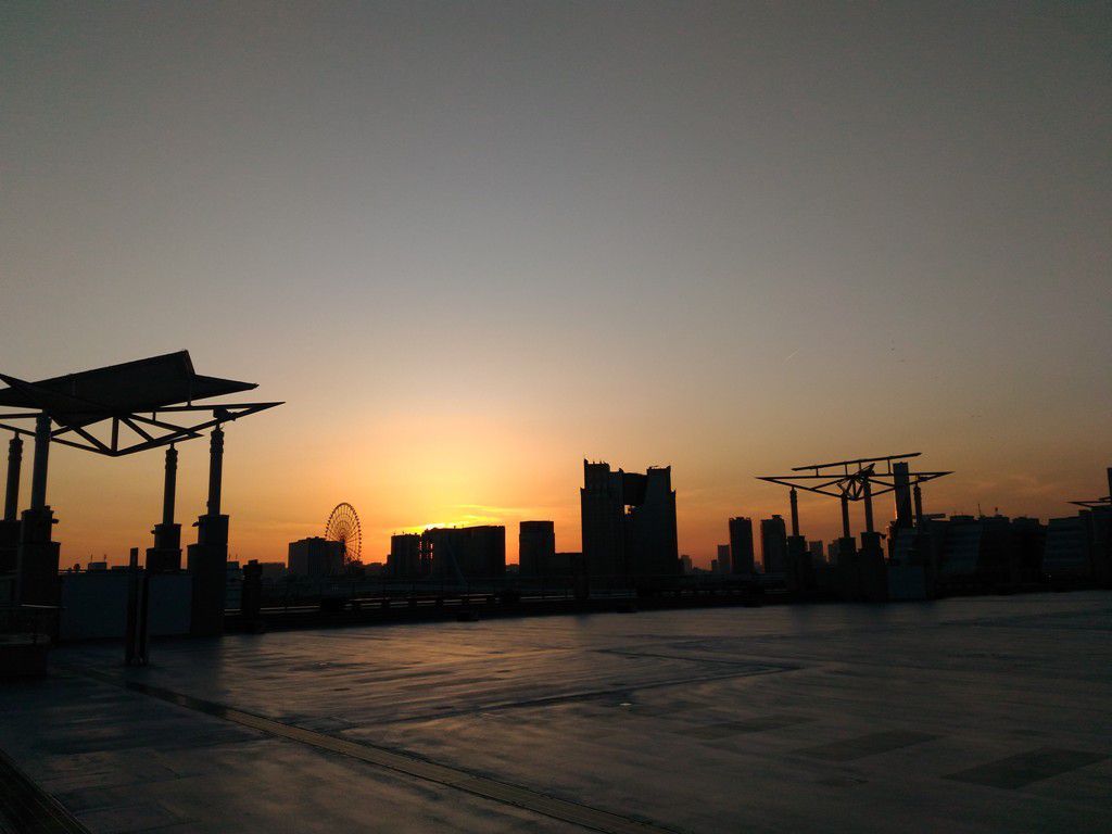 お台場夕日
