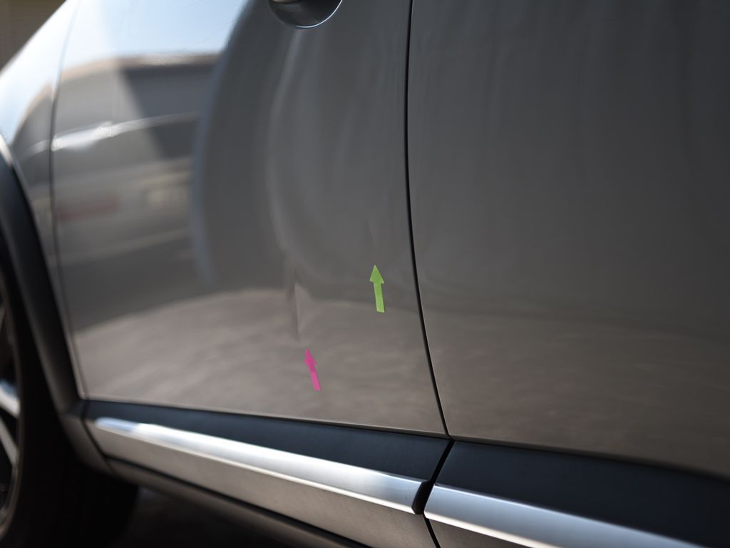 CX-3左フロントドアのデントリペア位置
