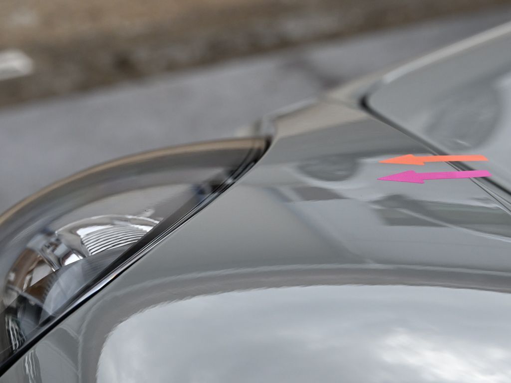 ポルシェ 718ボクスター 左フロントフェンダーのデントリペア後