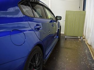 WRX雹害車の修理完了・ラインボードで確認