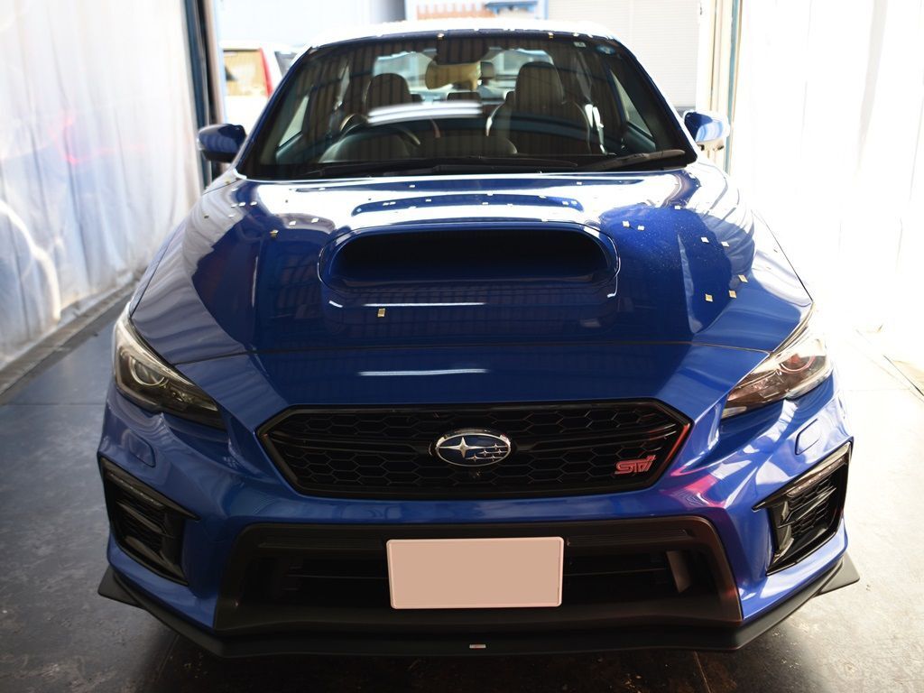 WRX 雹害によるヘコミ位置の確認 ボンネット