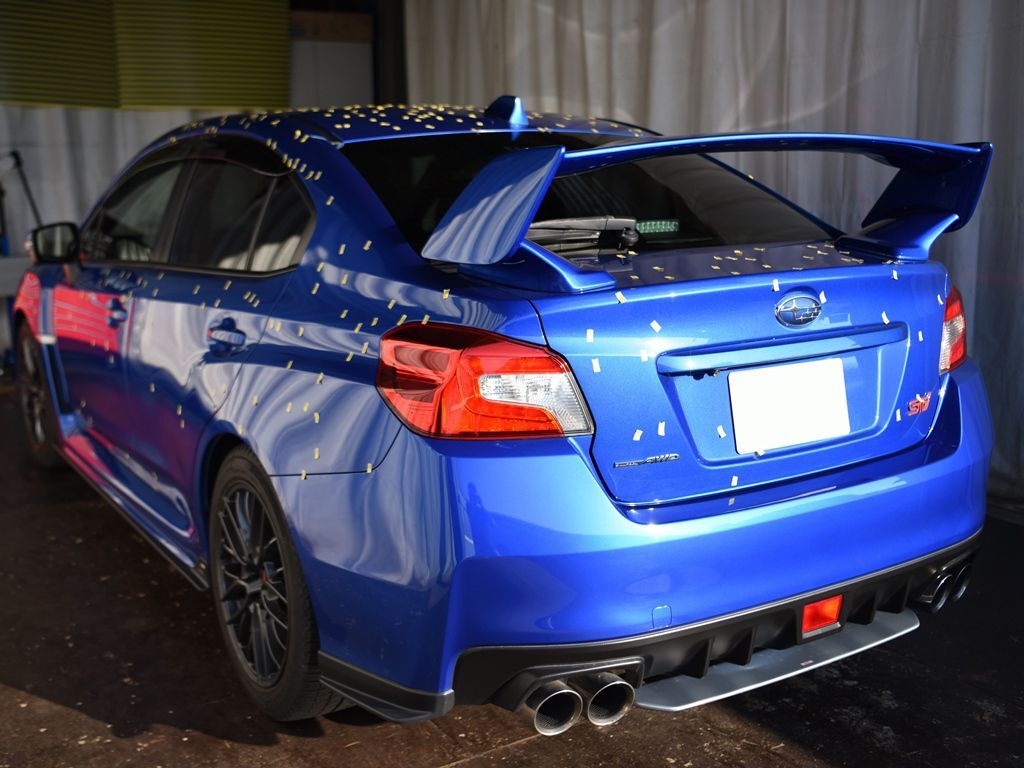 スバル WRX 雹害によるヘコミ ペイントレスデントリペアのご依頼ご来店