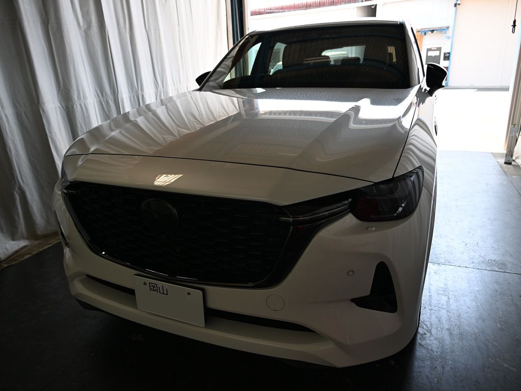 CX-60 ボンネットプレスラインのデントリペアのご依頼ご来店